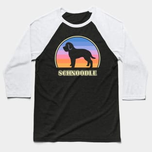 Schnoodle Vintage Sunset Dog Baseball T-Shirt